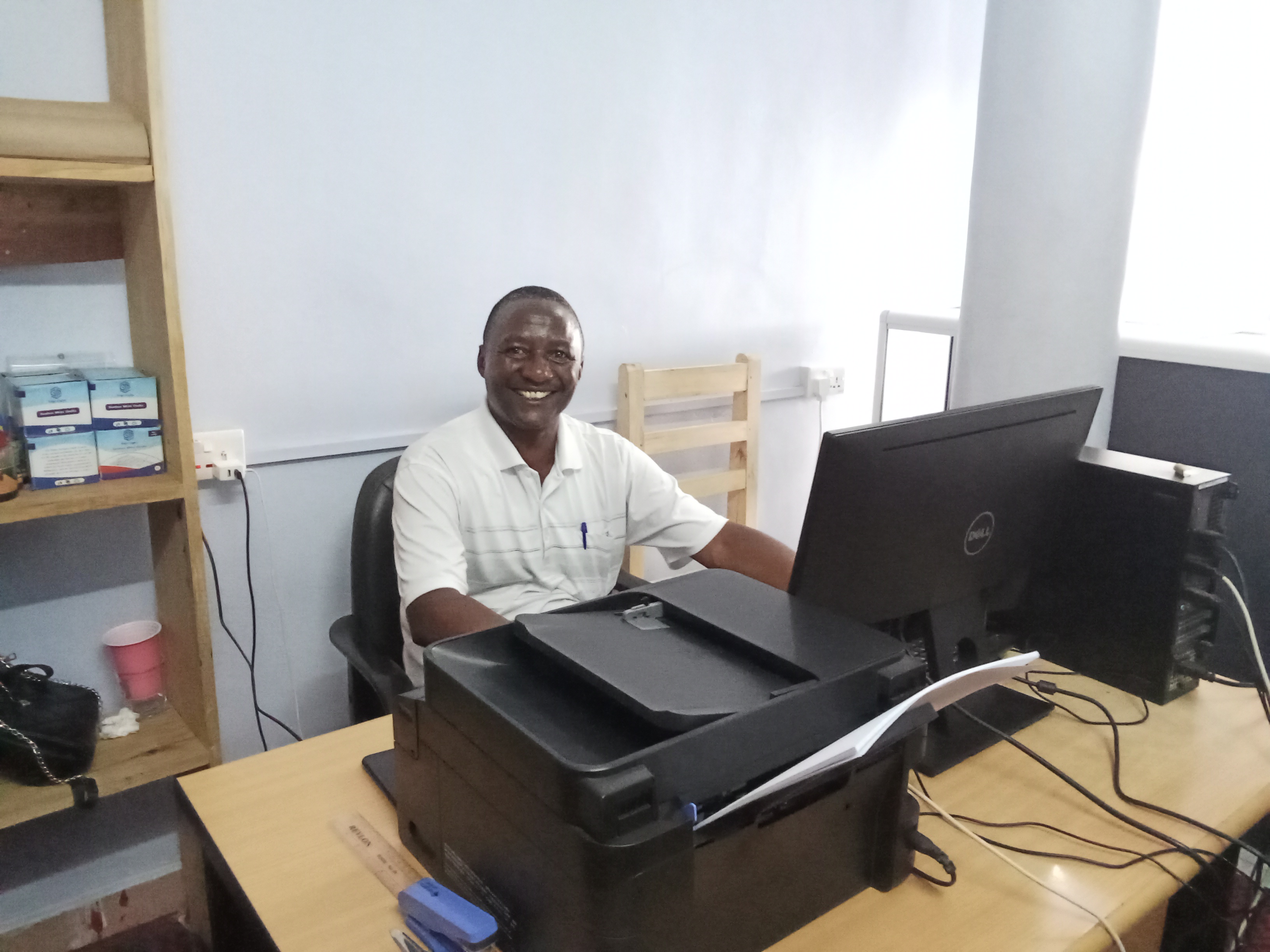 Man sitting in his office.